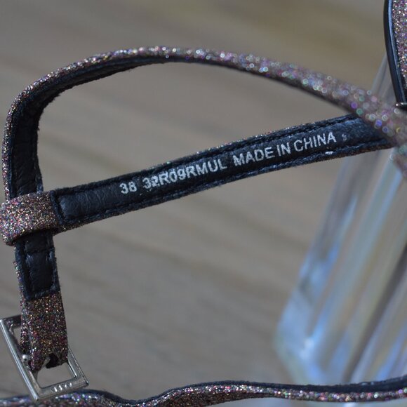 Topshop Women's Sparkly Perspex Block High Heel Sandals - Picture 9 of 9